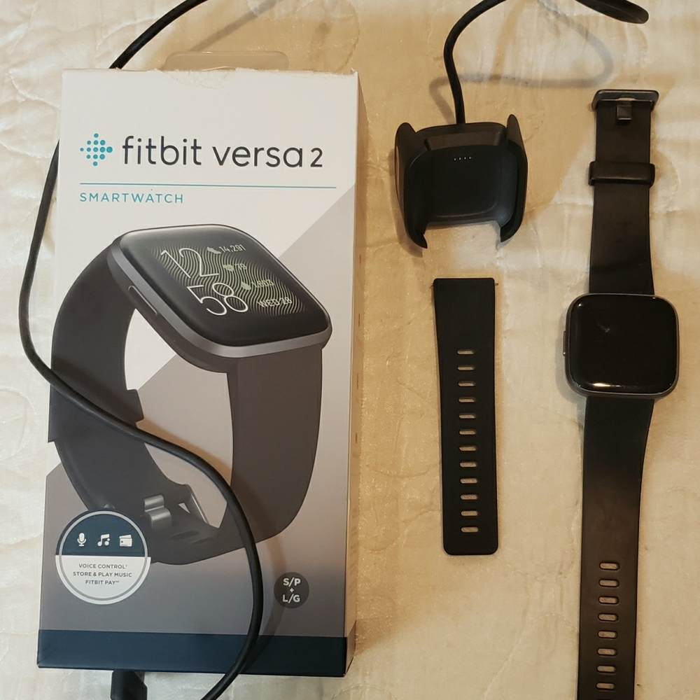 FitBit Versa 2 • Black • Nice Used Condition